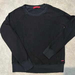 n: Philanthropy distressed vintage black crewneck sweatshirt xs